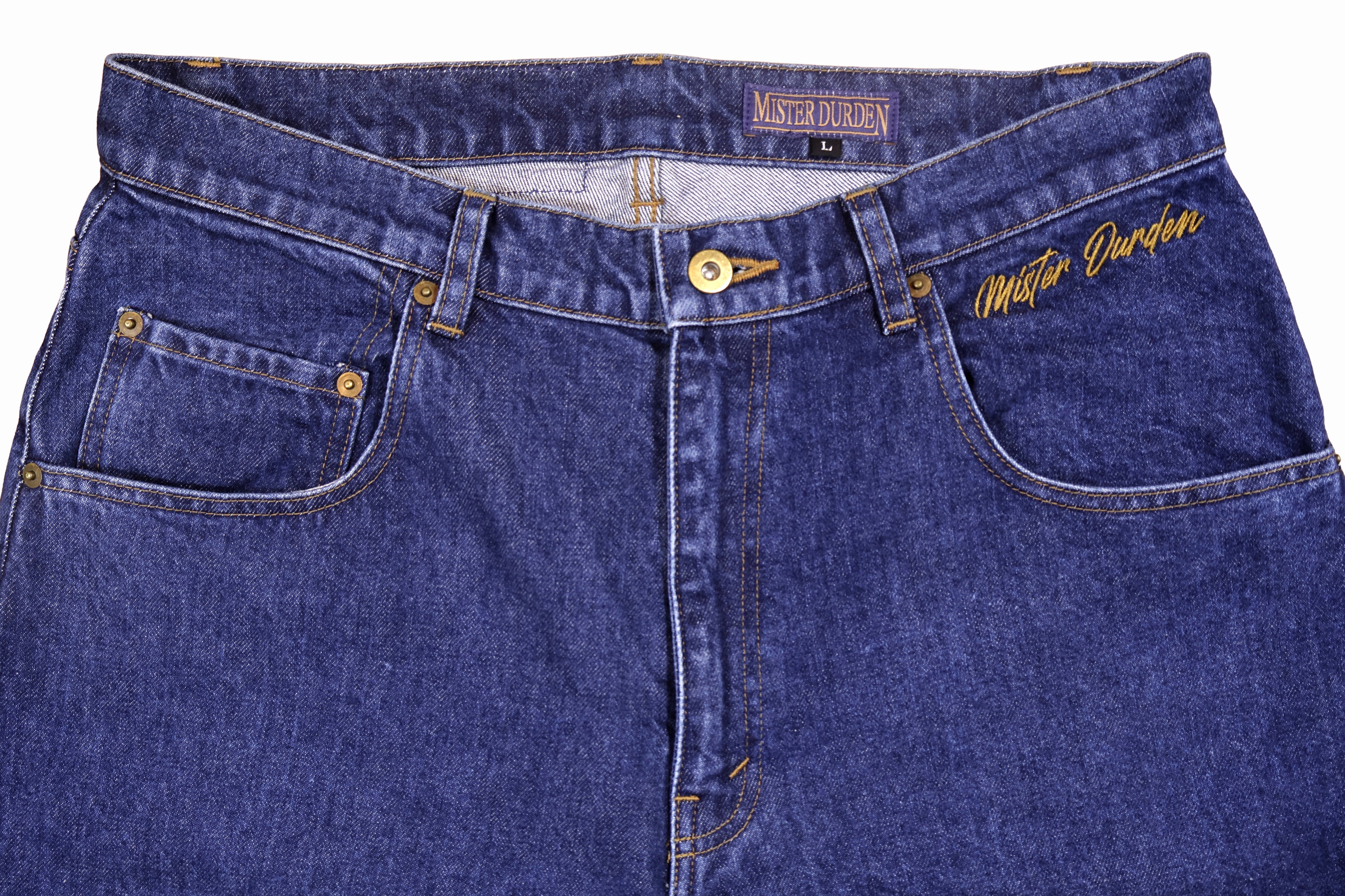 LOOSE DENIM PANTS. 14oz