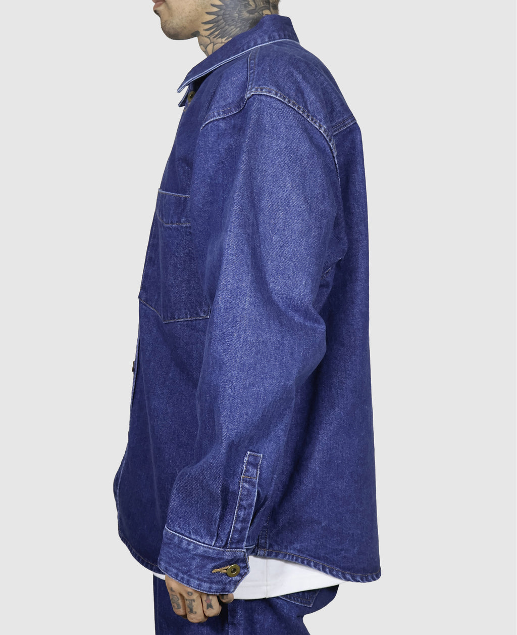 LOOSE DENIM SHIRT JACKET. 14oz