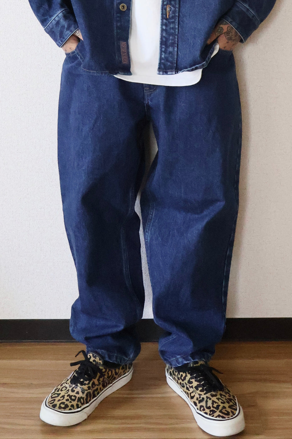 LOOSE DENIM PANTS. 14oz