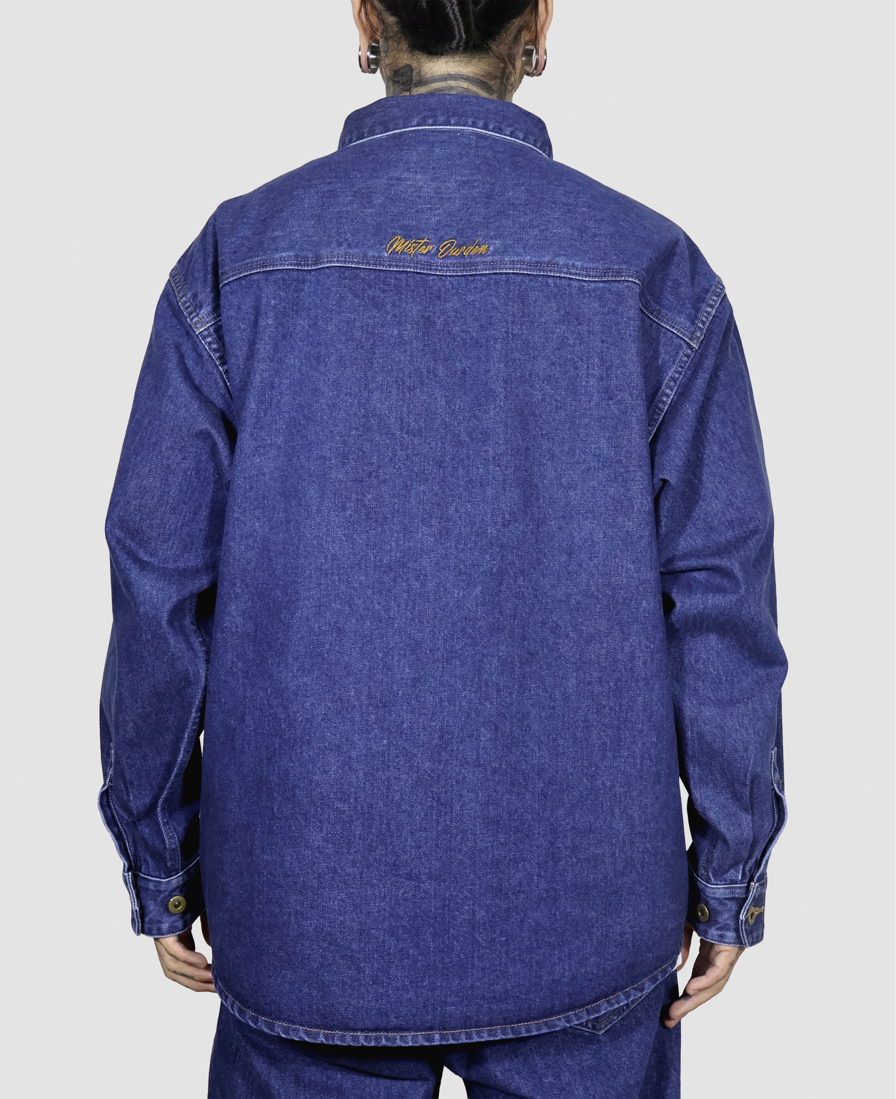 LOOSE DENIM SHIRT JACKET. 14oz