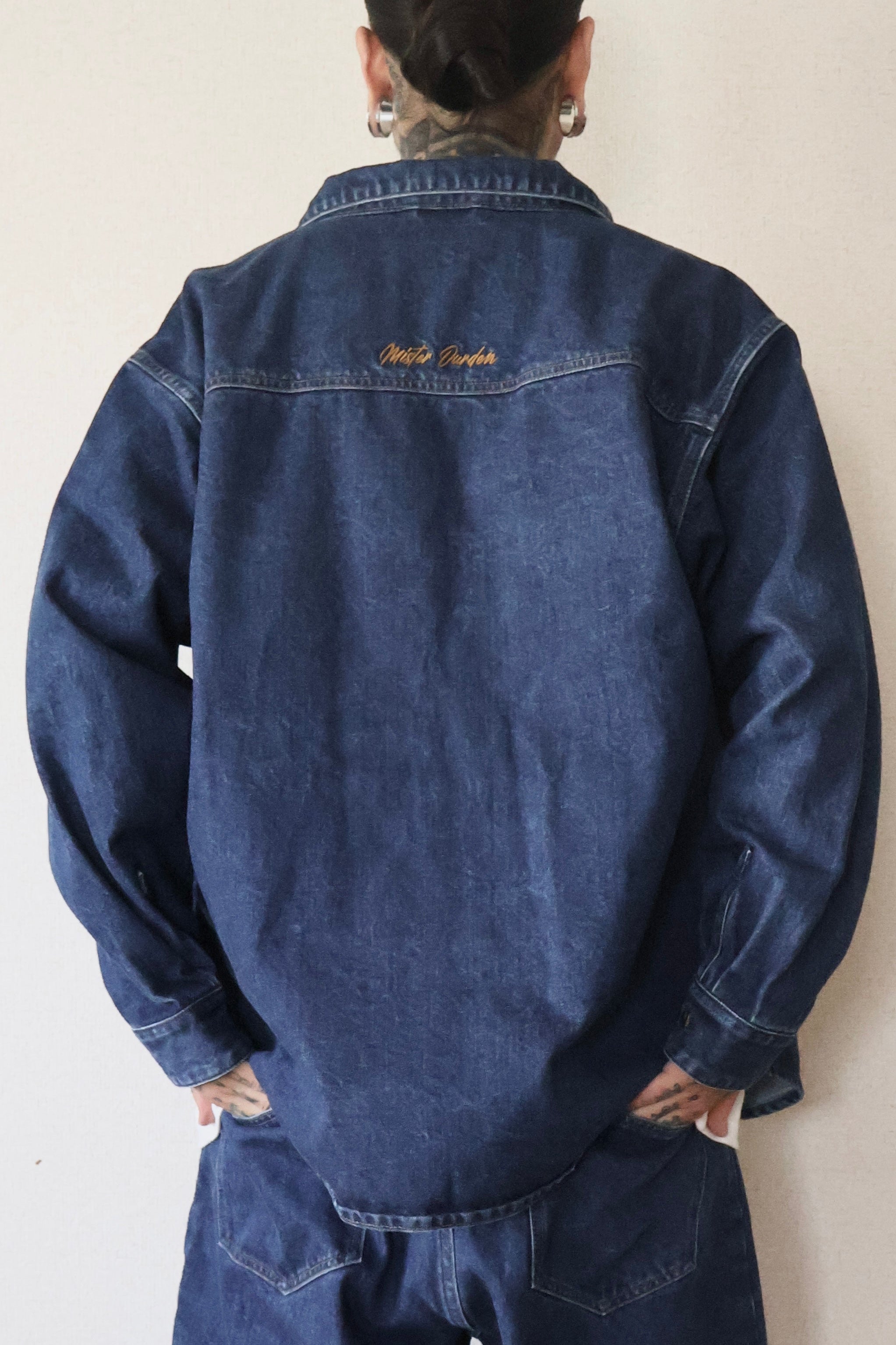 LOOSE DENIM SHIRT JACKET. 14oz