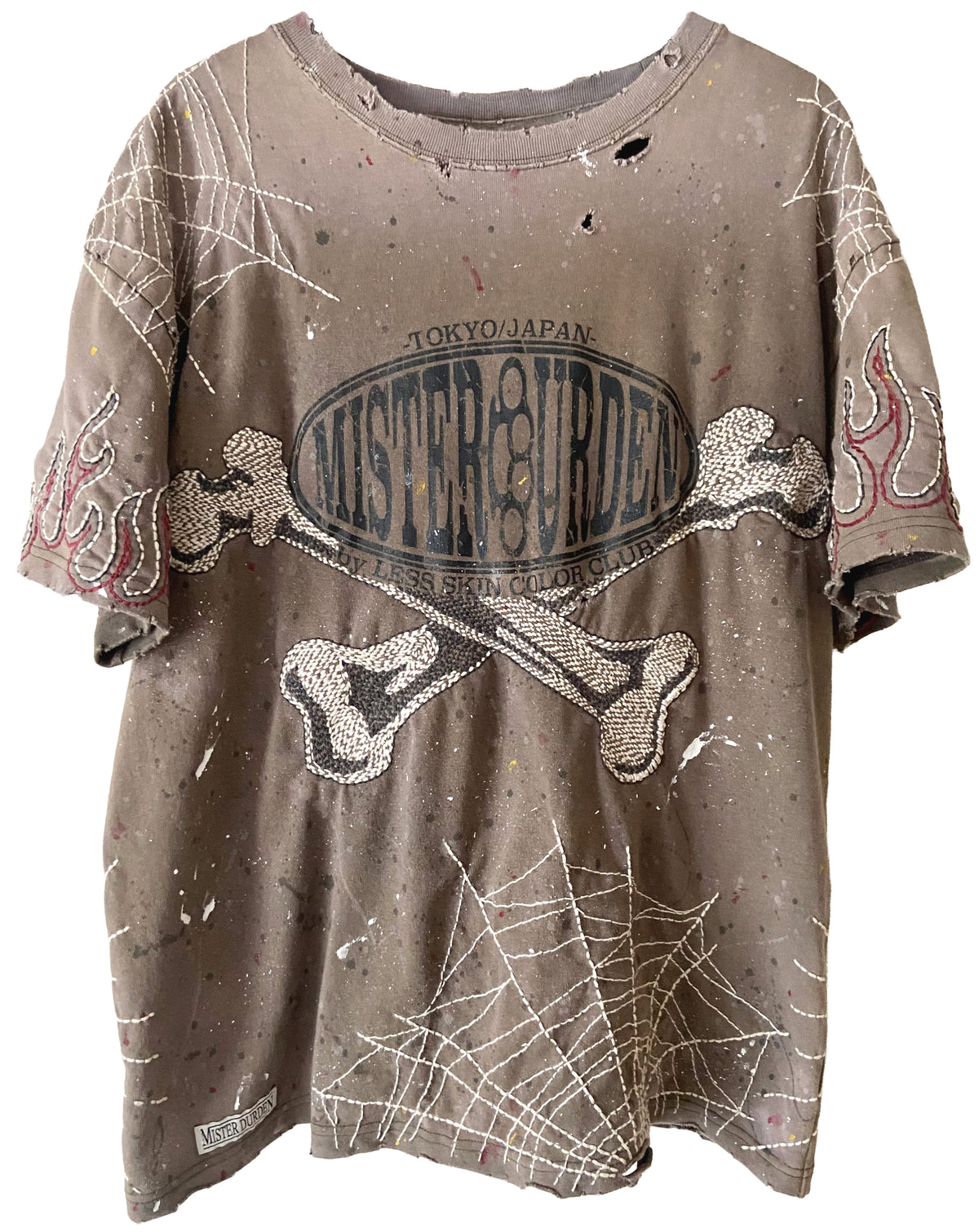 【THE ONE】DISTRESSED HAND STITCH HEAVY TEE SS. LOGO-03