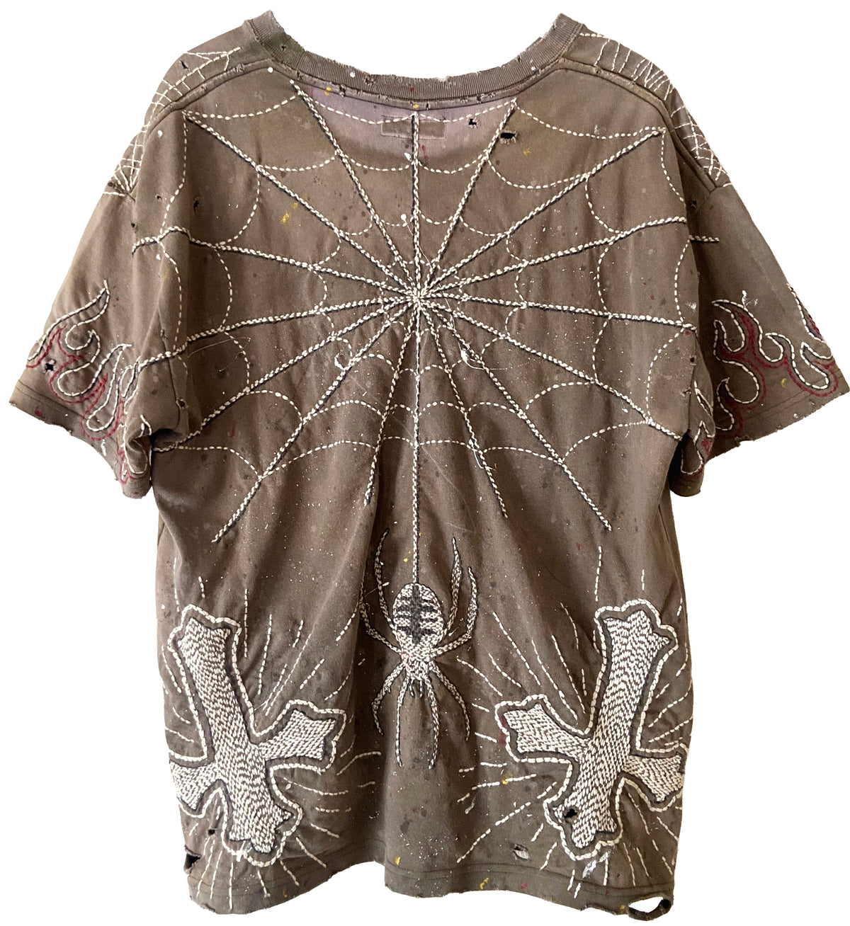 【THE ONE】DISTRESSED HAND STITCH HEAVY TEE SS. LOGO-03