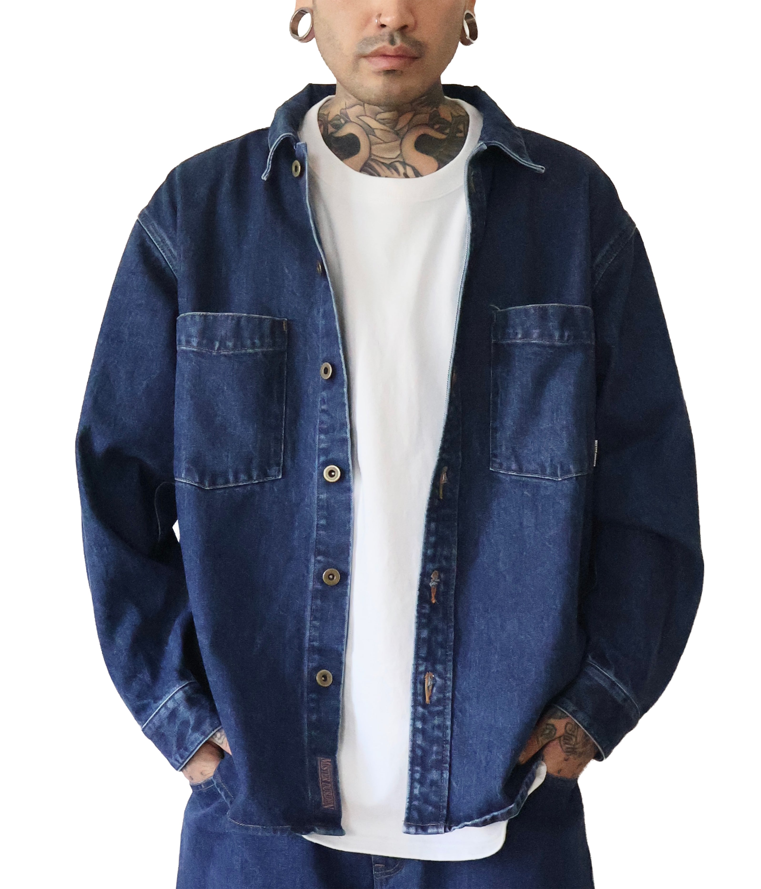 LOOSE DENIM SHIRT JACKET. 14oz