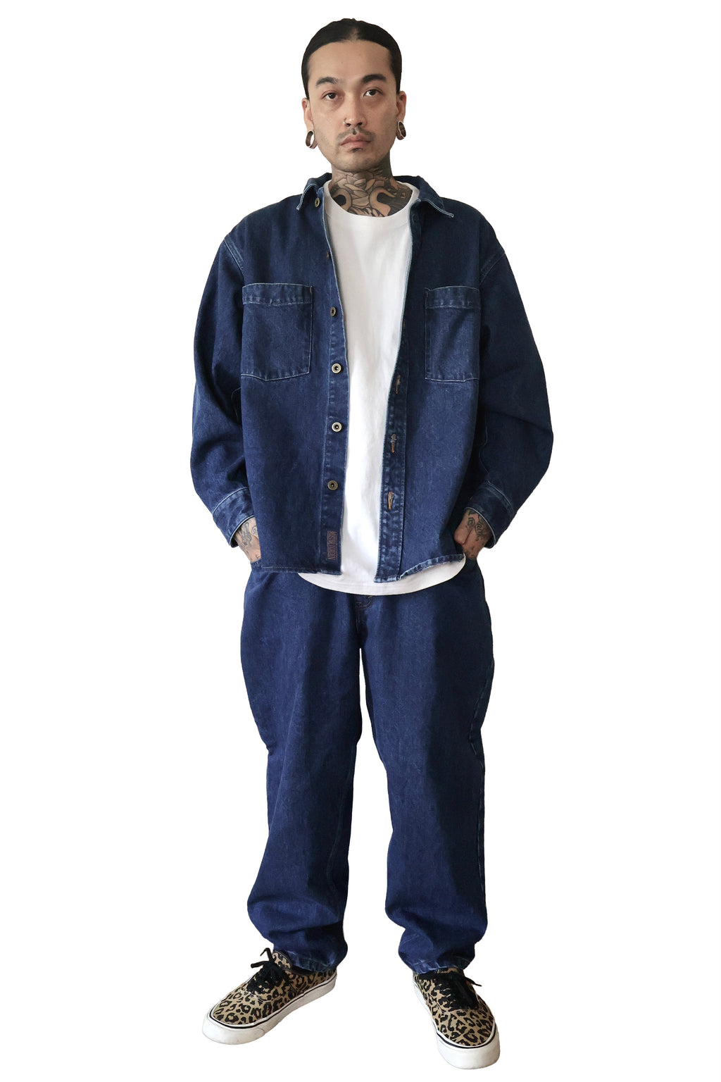LOOSE DENIM PANTS. 14oz