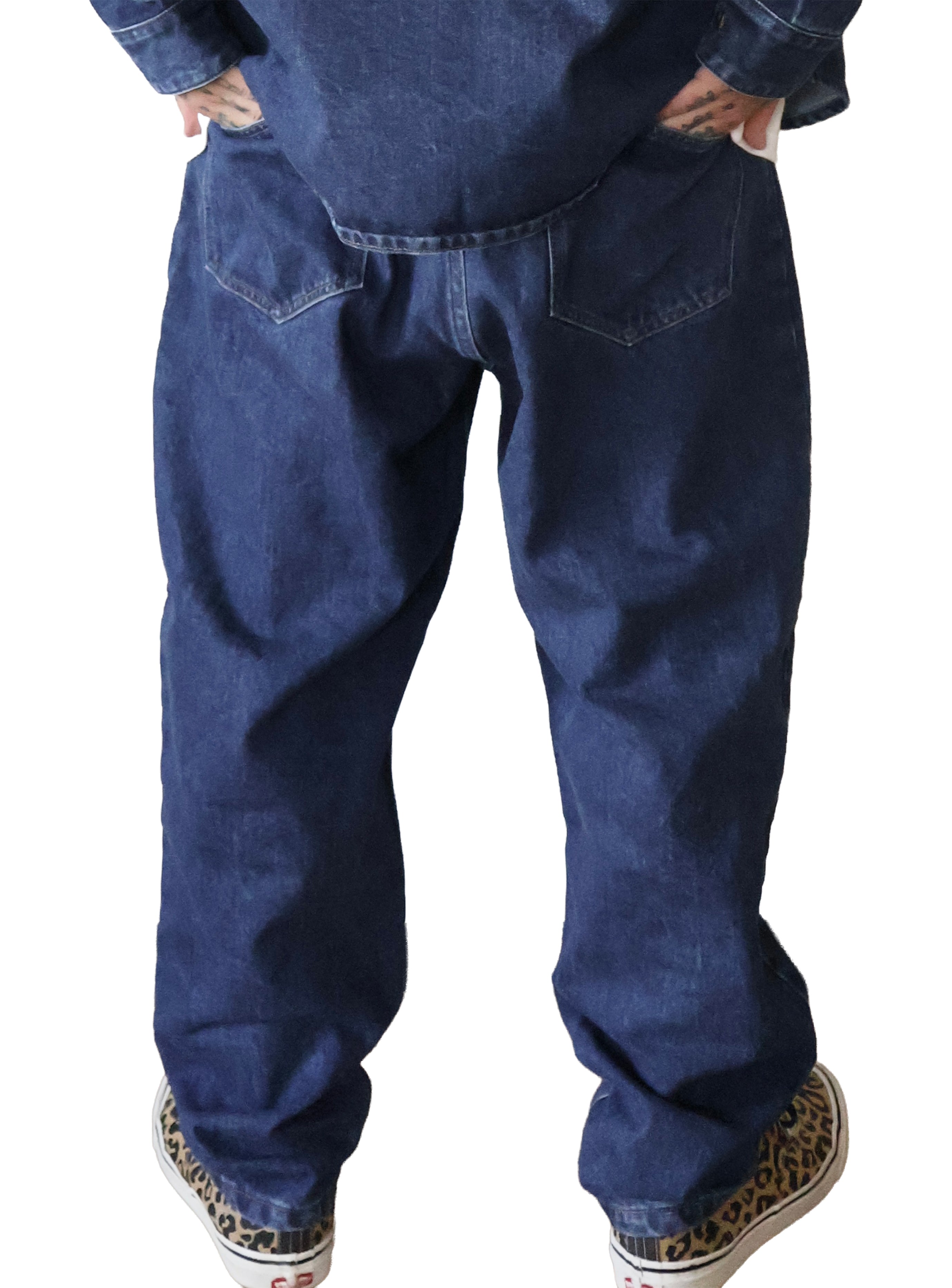 LOOSE DENIM PANTS. 14oz