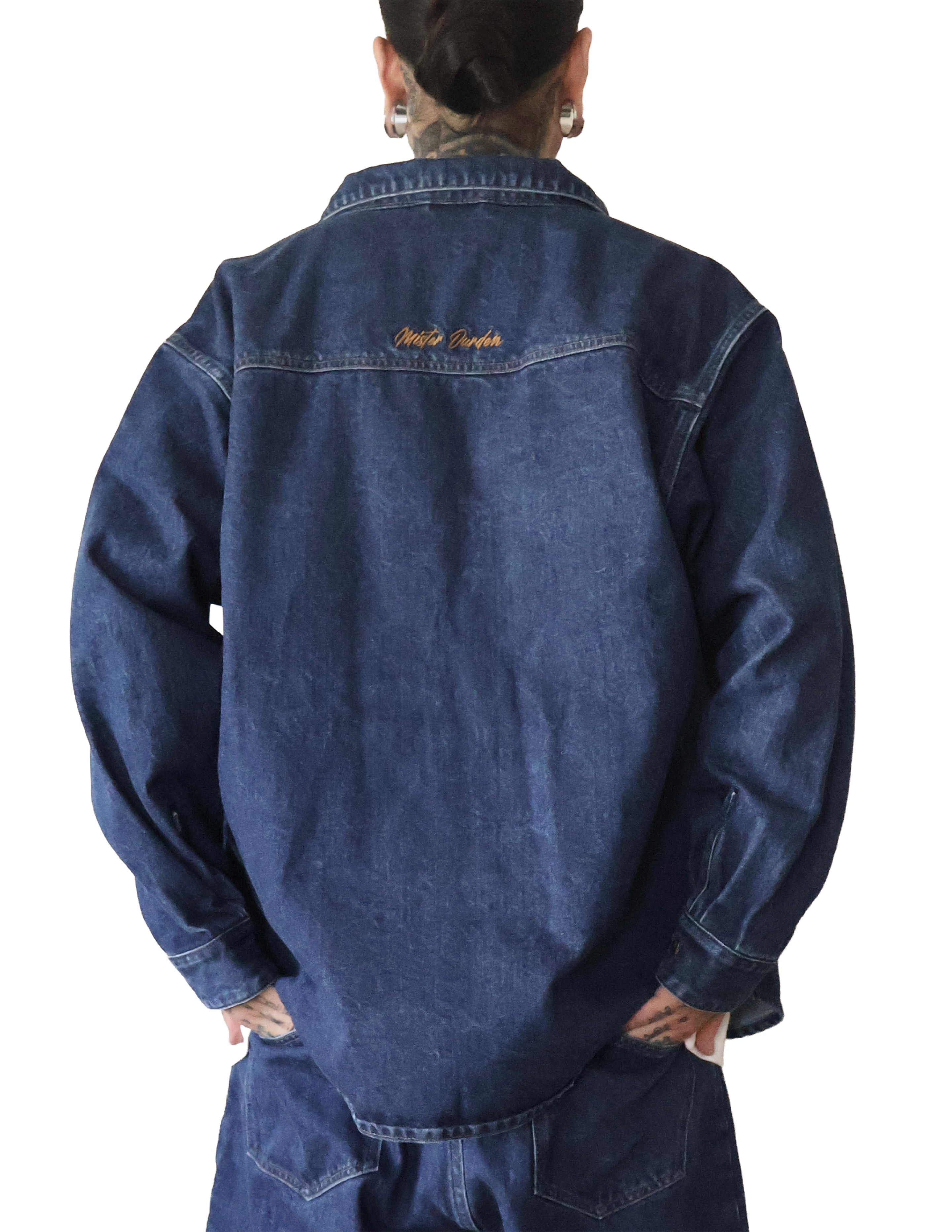 LOOSE DENIM SHIRT JACKET. 14oz