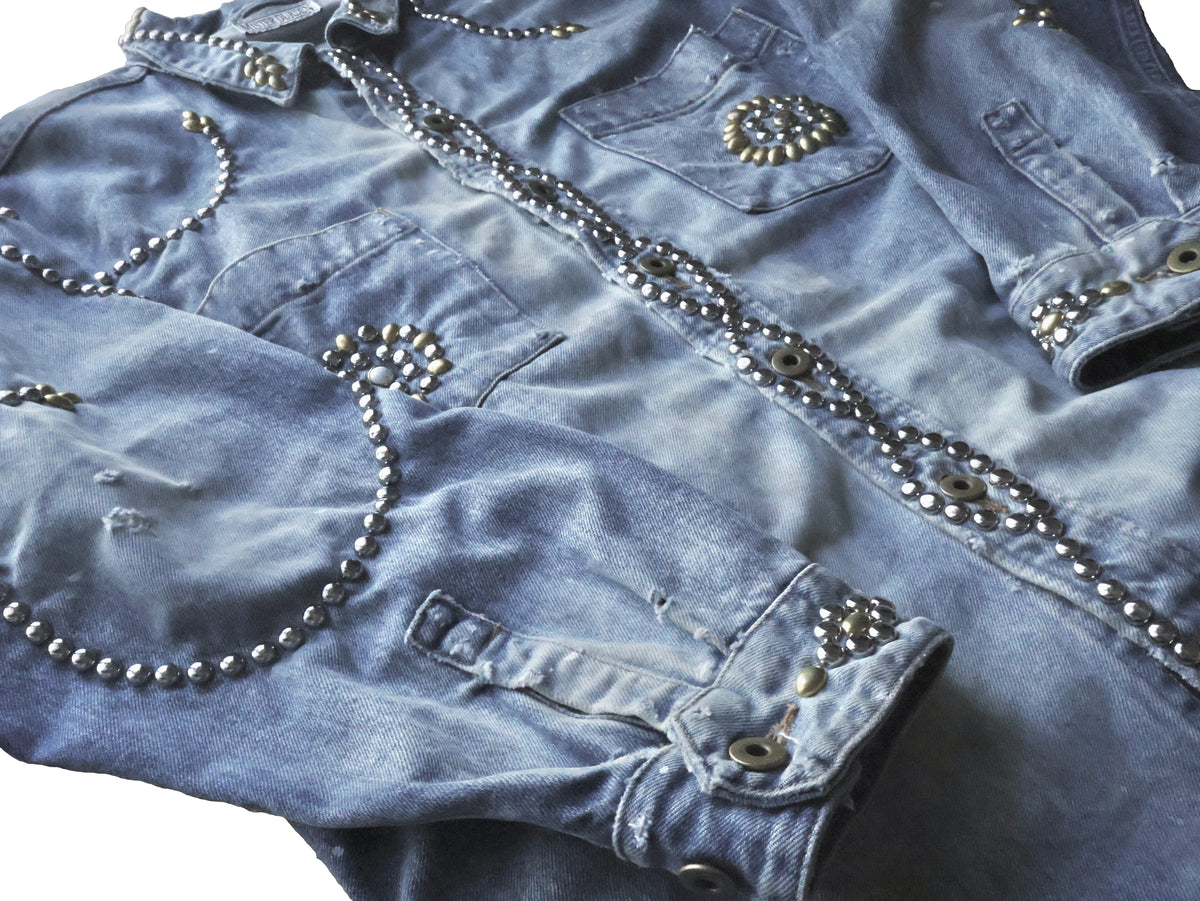 【THE ONE】STUDS HEAVY DENIM SHIRT LS. 14oz