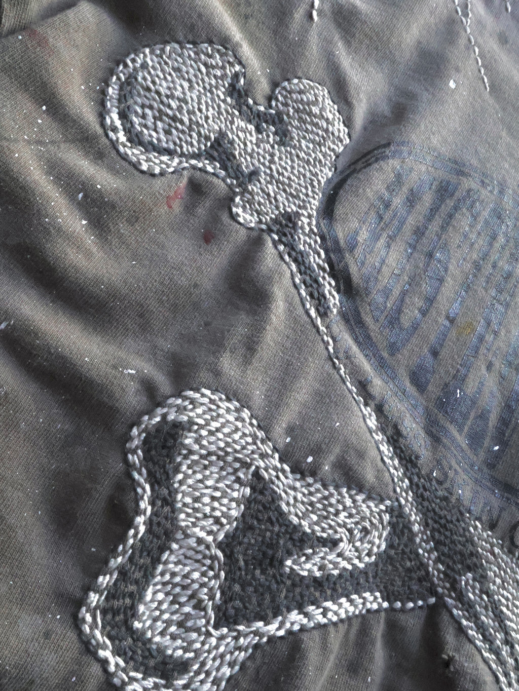 【THE ONE】DISTRESSED HAND STITCH HEAVY TEE SS. LOGO-03
