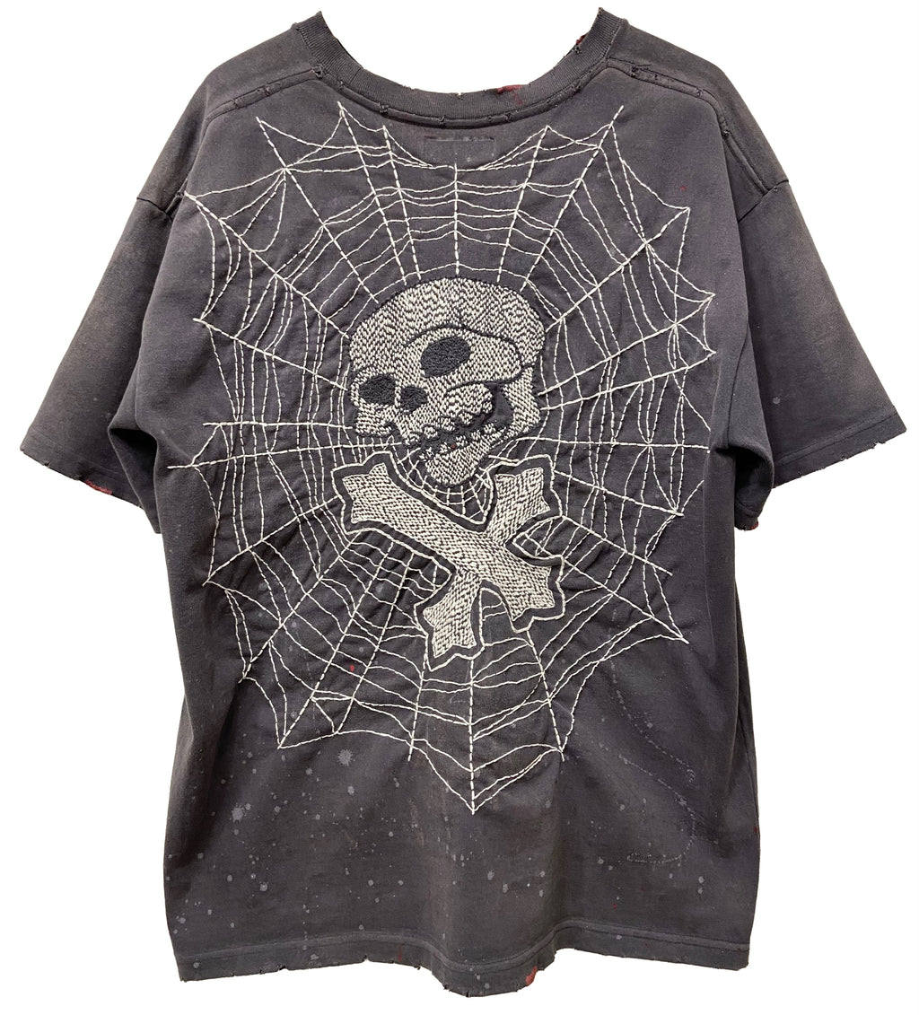【THE ONE】HAND STITCH WORN HEAVY TEE SS. LOGO-03