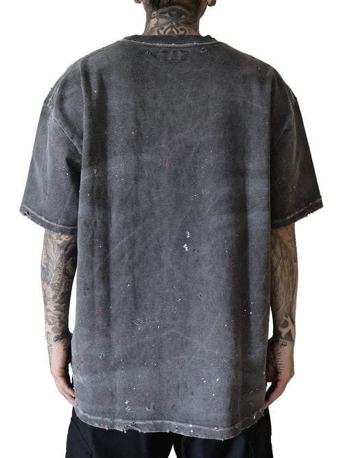 GARMENT DYE DAMAGE HEAVY TEE SS