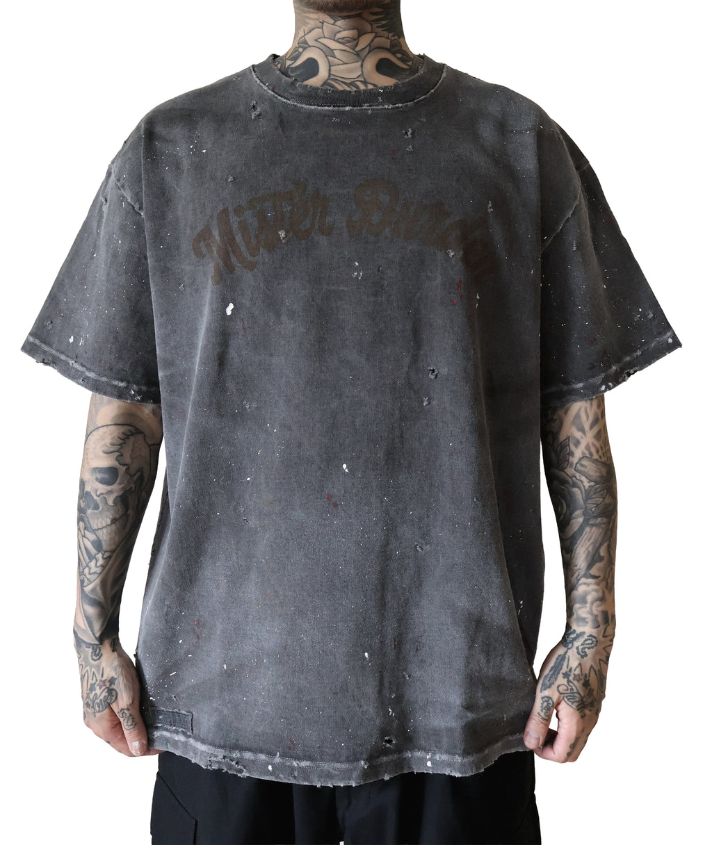 GARMENT DYE DAMAGE HEAVY TEE SS. LOGO-01