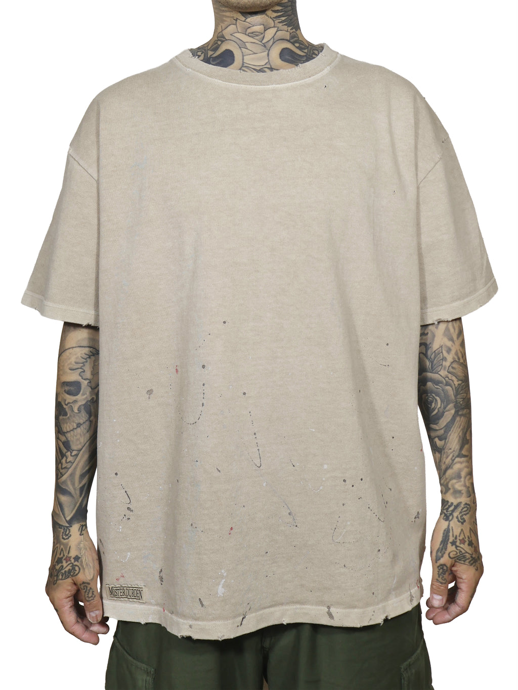 GARMENT DYE DAMAGE HEAVY TEE SS. LOGO-04
