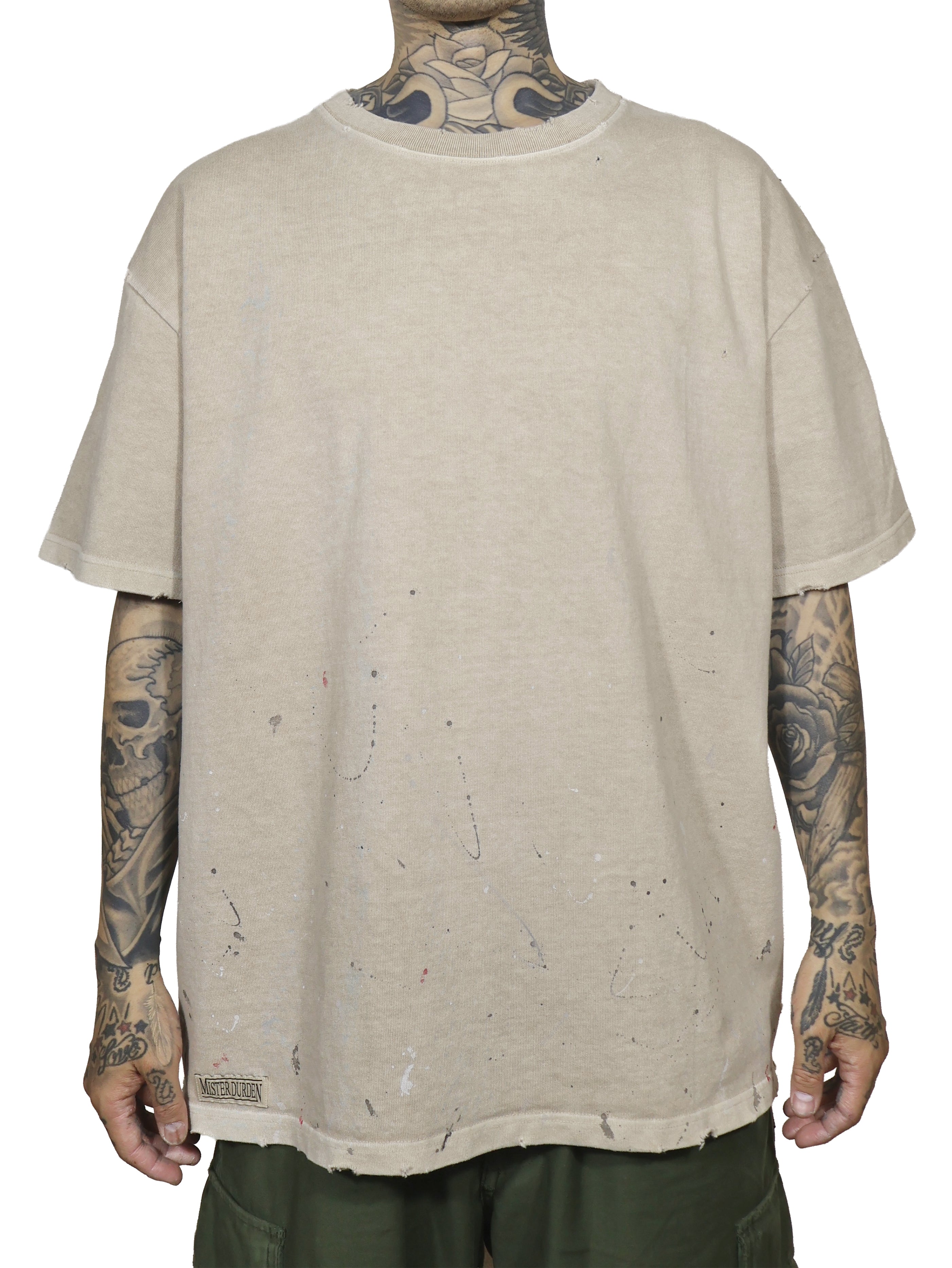 GARMENT DYE DAMAGE HEAVY TEE SS. LOGO-04