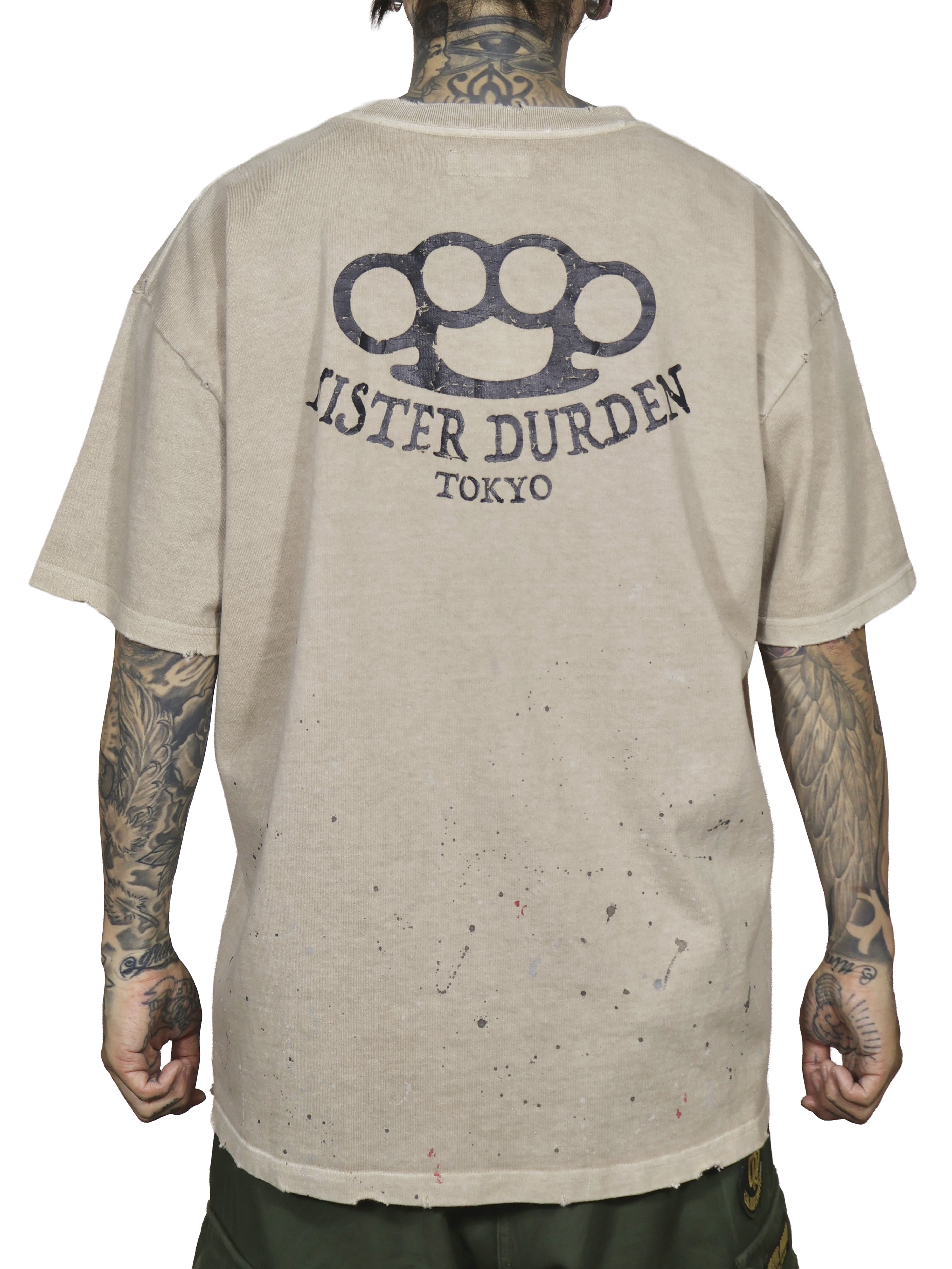 GARMENT DYE DAMAGE HEAVY TEE SS. LOGO-04 – MISTER DURDEN