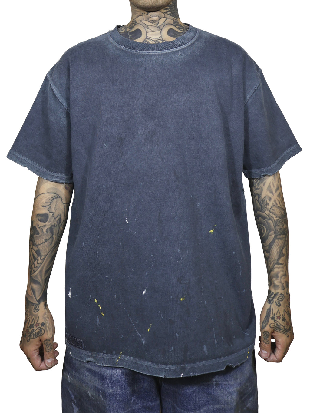 GARMENT DYE DAMAGE HEAVY TEE SS. LOGO-04