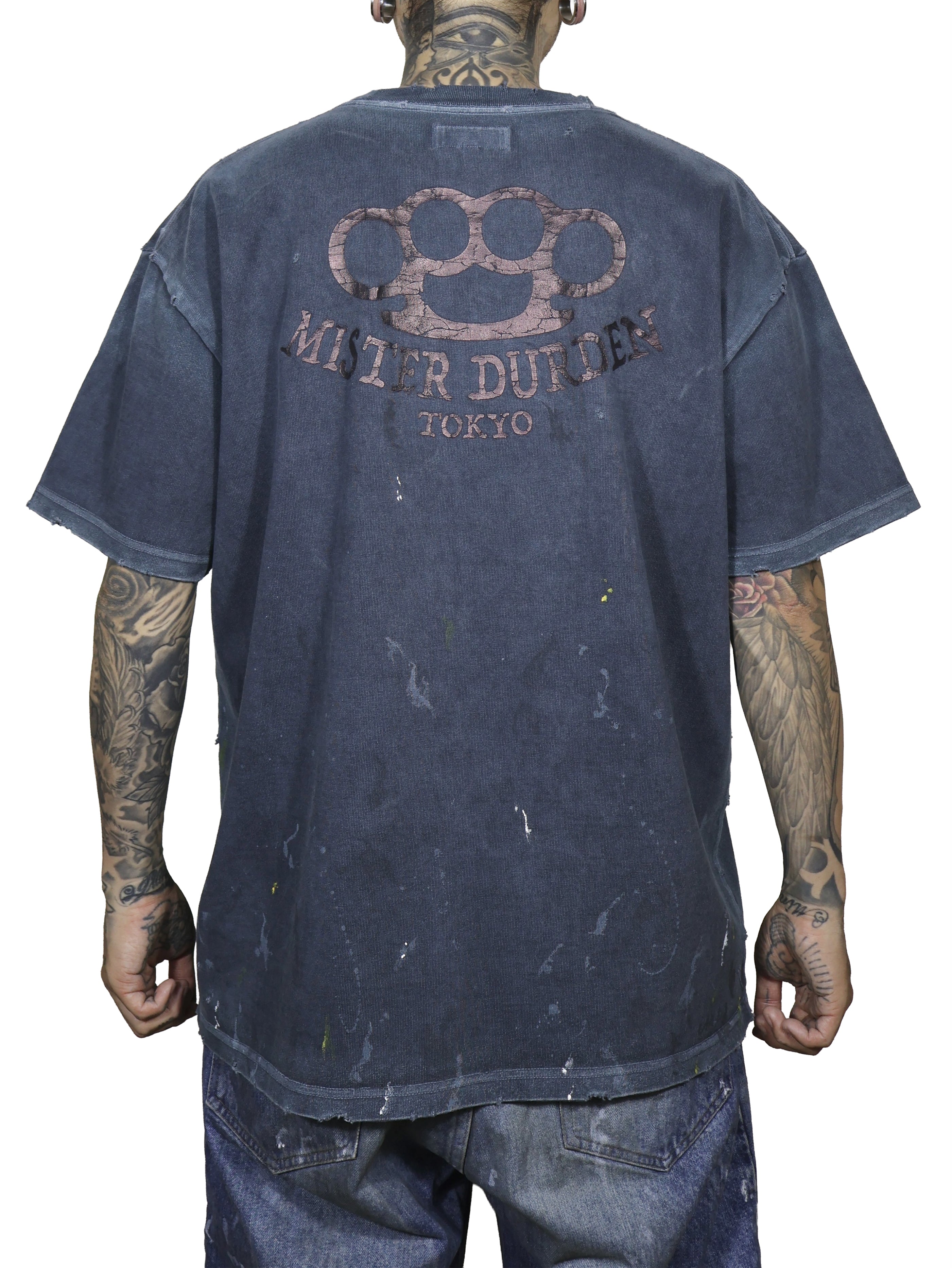 GARMENT DYE DAMAGE HEAVY TEE SS. LOGO-04