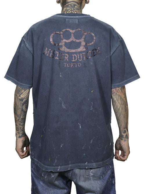 GARMENT DYE DAMAGE HEAVY TEE SS. LOGO-04
