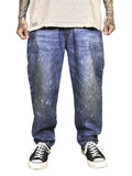 WORN LOOSE DENIM PANTS. 14oz