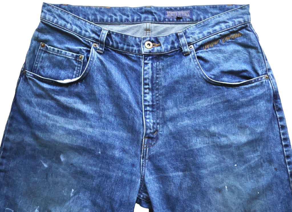 WORN LOOSE DENIM PANTS. 14oz