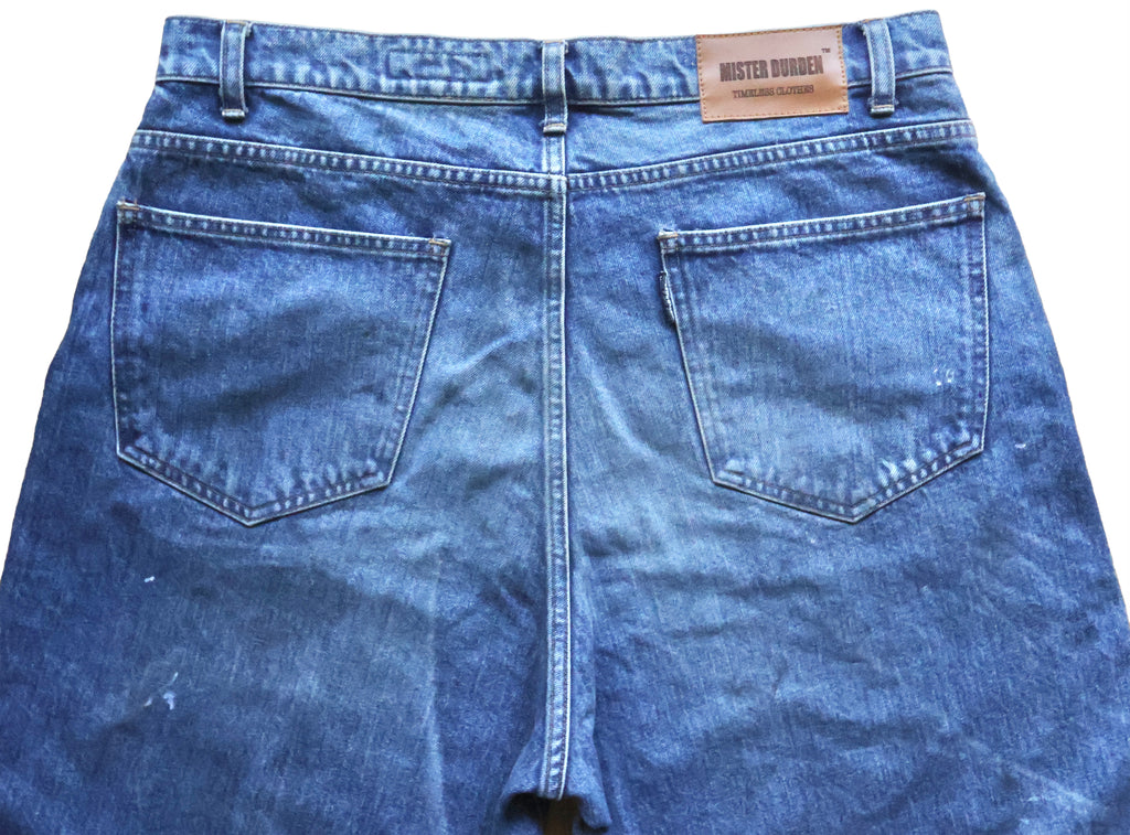 WORN LOOSE DENIM PANTS. 14oz