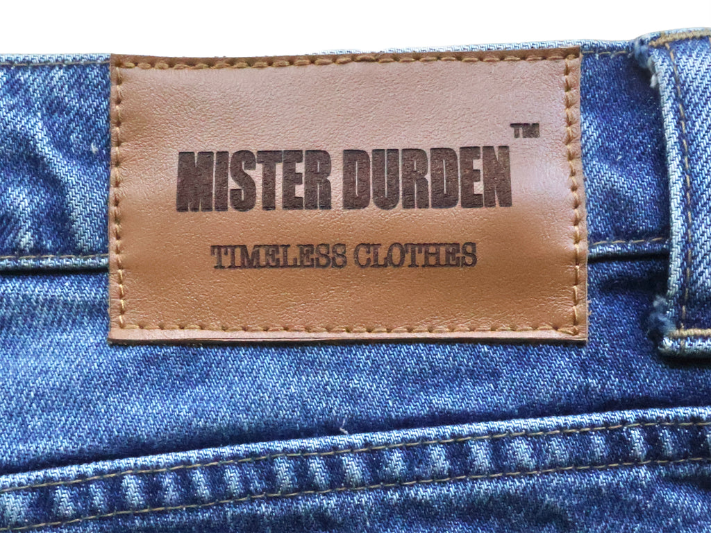 WORN LOOSE DENIM PANTS. 14oz