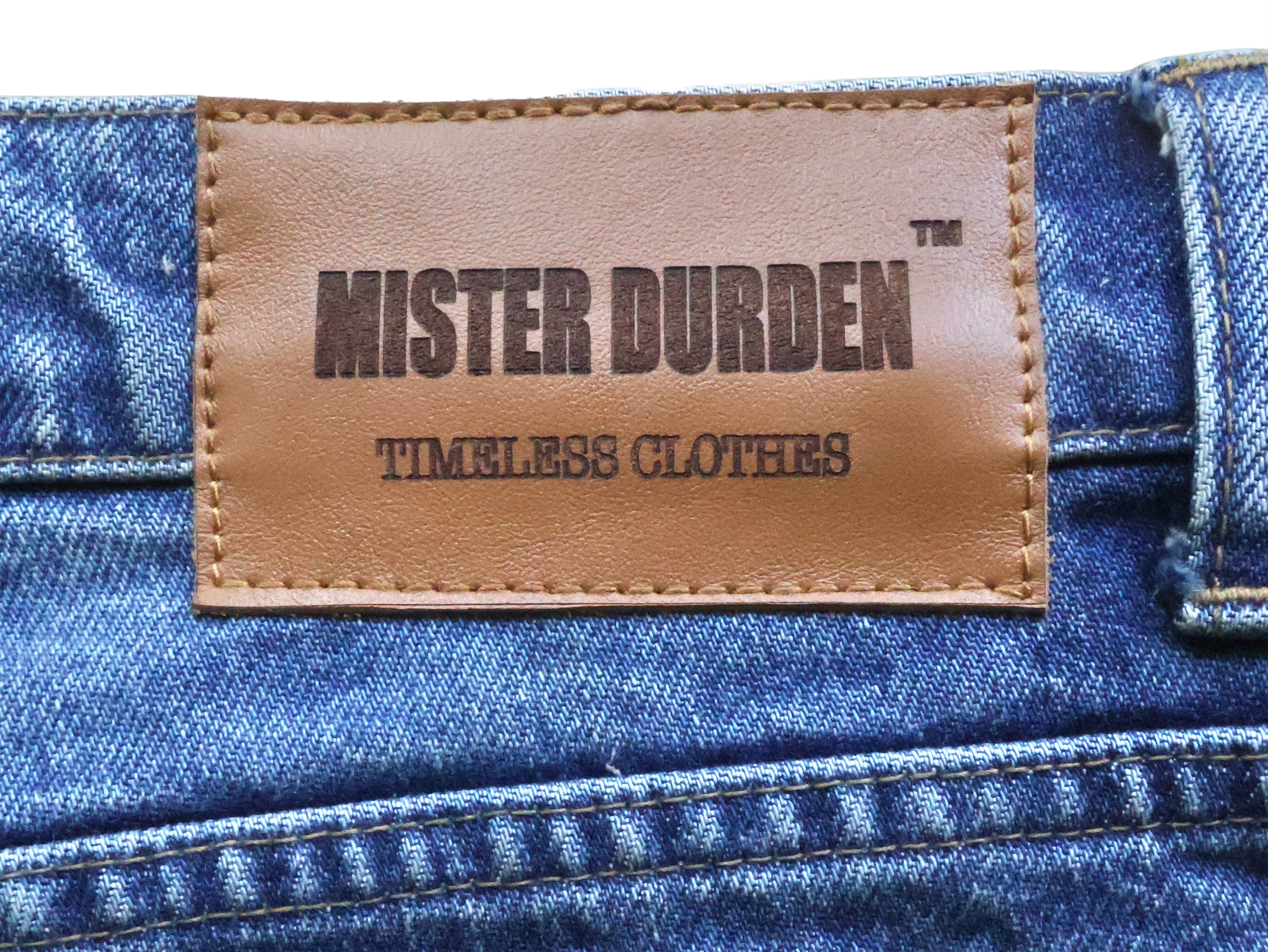 WORN LOOSE DENIM PANTS. 14oz