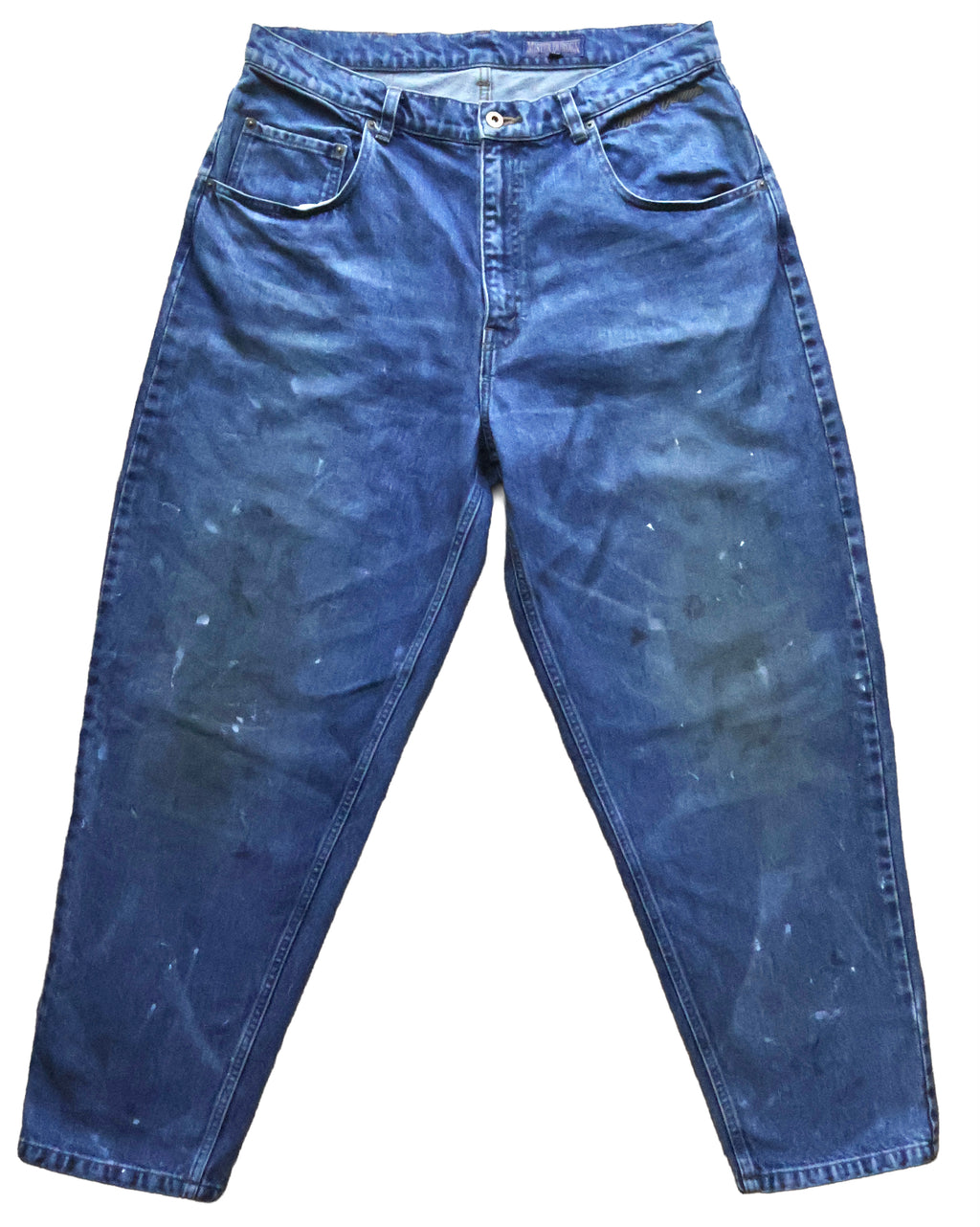 WORN LOOSE DENIM PANTS. 14oz