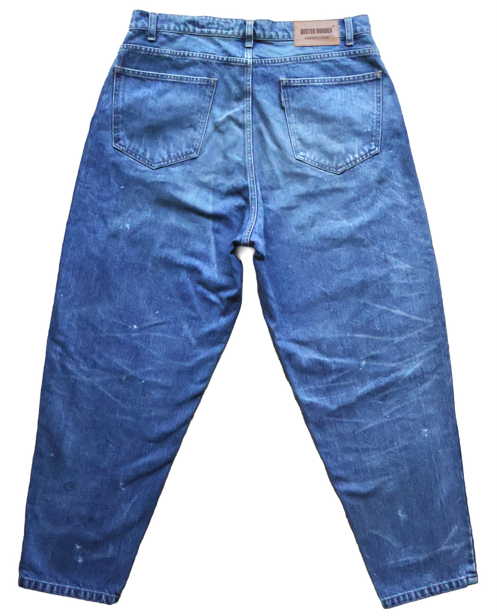 WORN LOOSE DENIM PANTS. 14oz