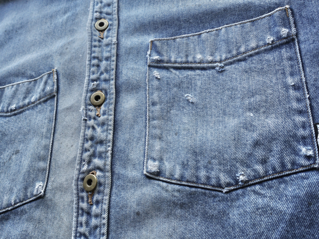 DAMAGE HEAVY DENIM SHIRT LS. 14oz
