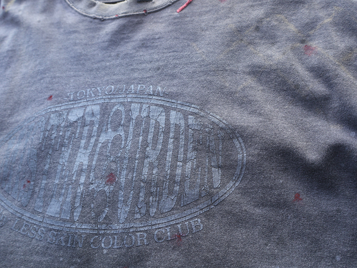 【THE ONE】HAND STITCH WORN HEAVY TEE SS. LOGO-03
