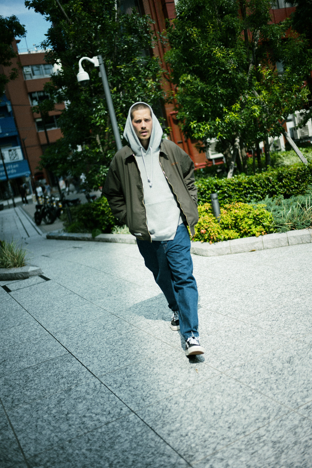 LOOSE DENIM PANTS. 14oz