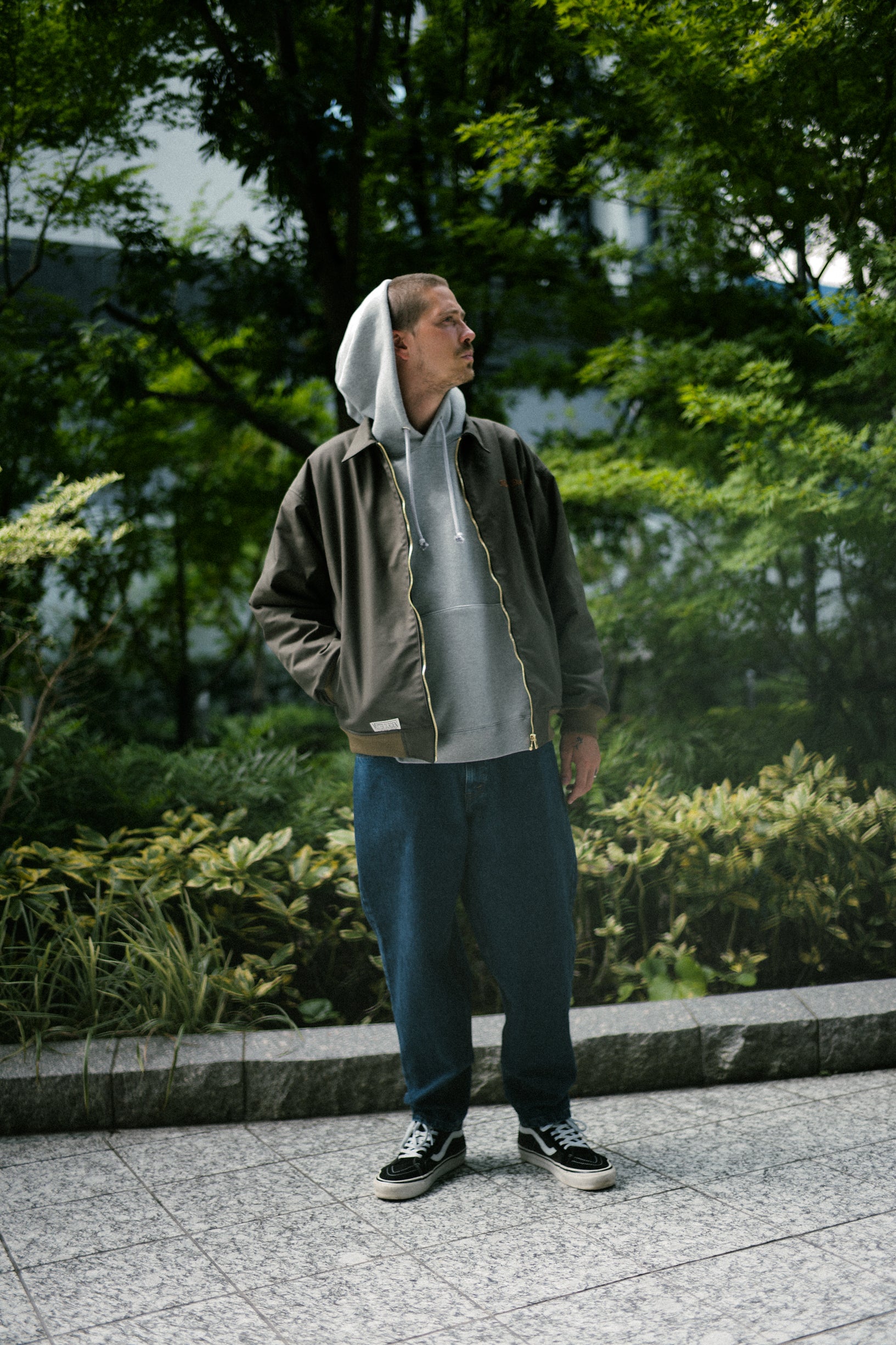 LOOSE DENIM PANTS. 14oz