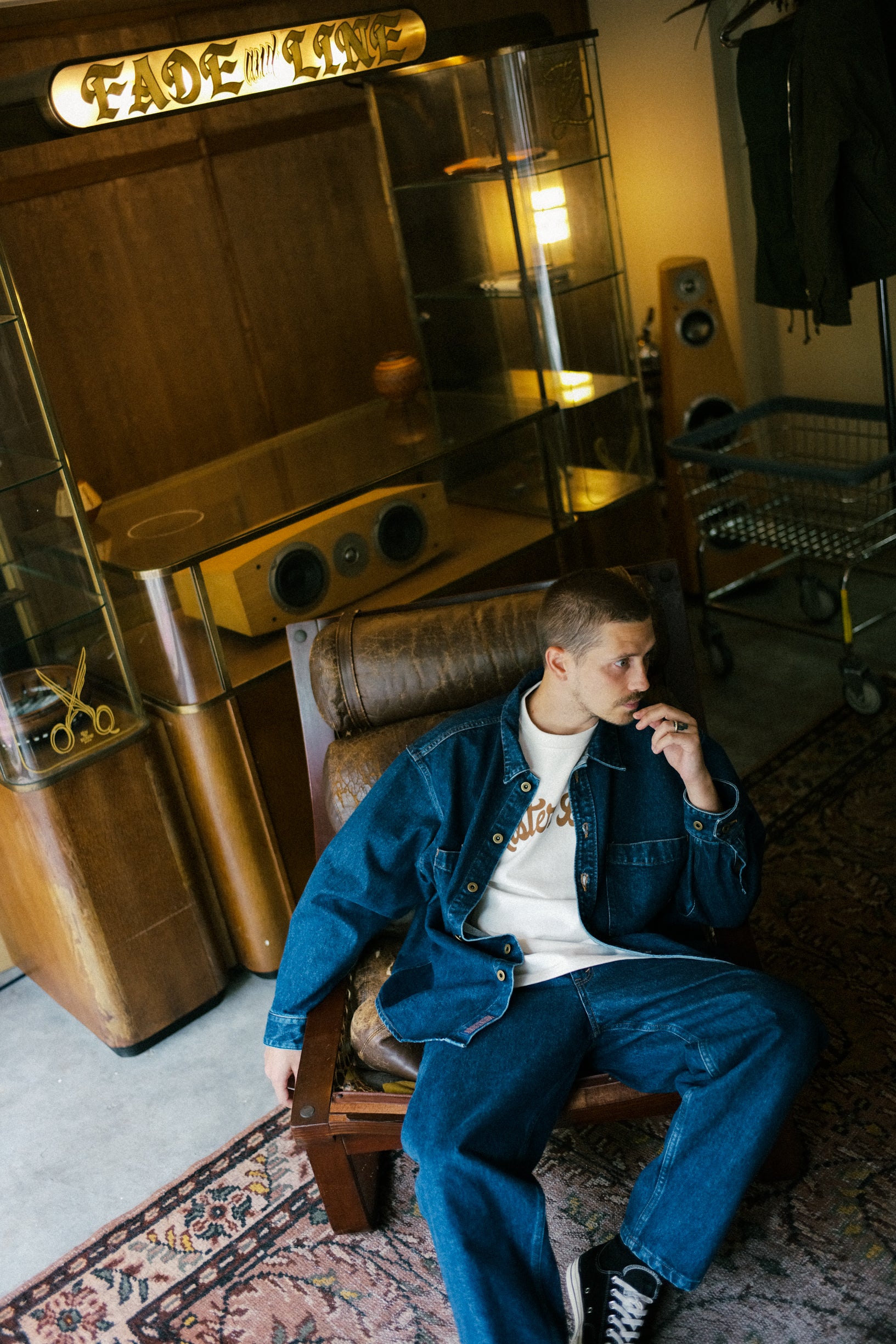 LOOSE DENIM SHIRT JACKET. 14oz