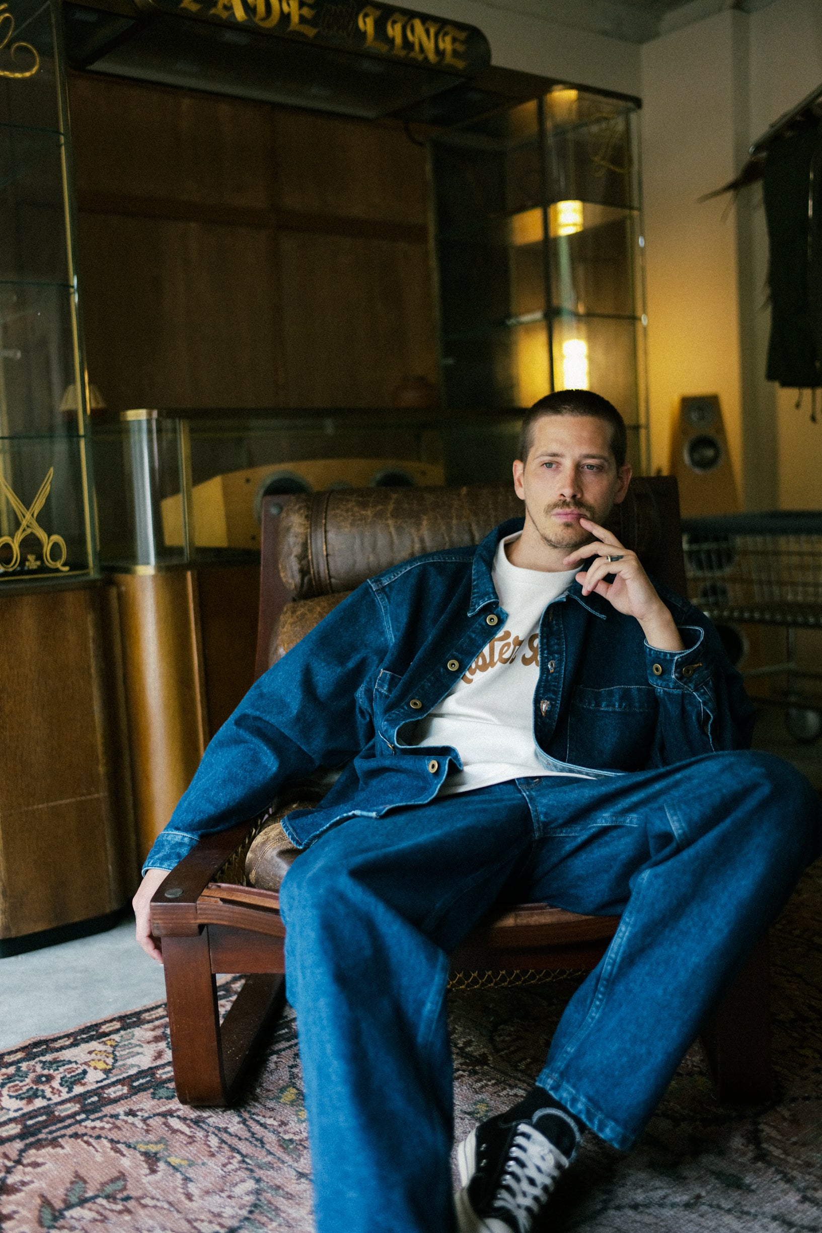 LOOSE DENIM SHIRT JACKET. 14oz