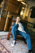 LOOSE DENIM PANTS. 14oz