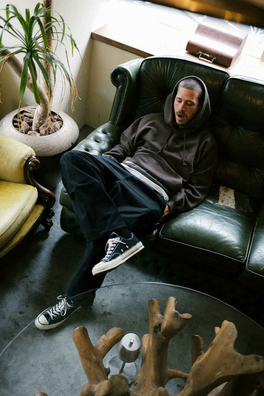 HEAVY HOODED SWEAT SHIRT LS