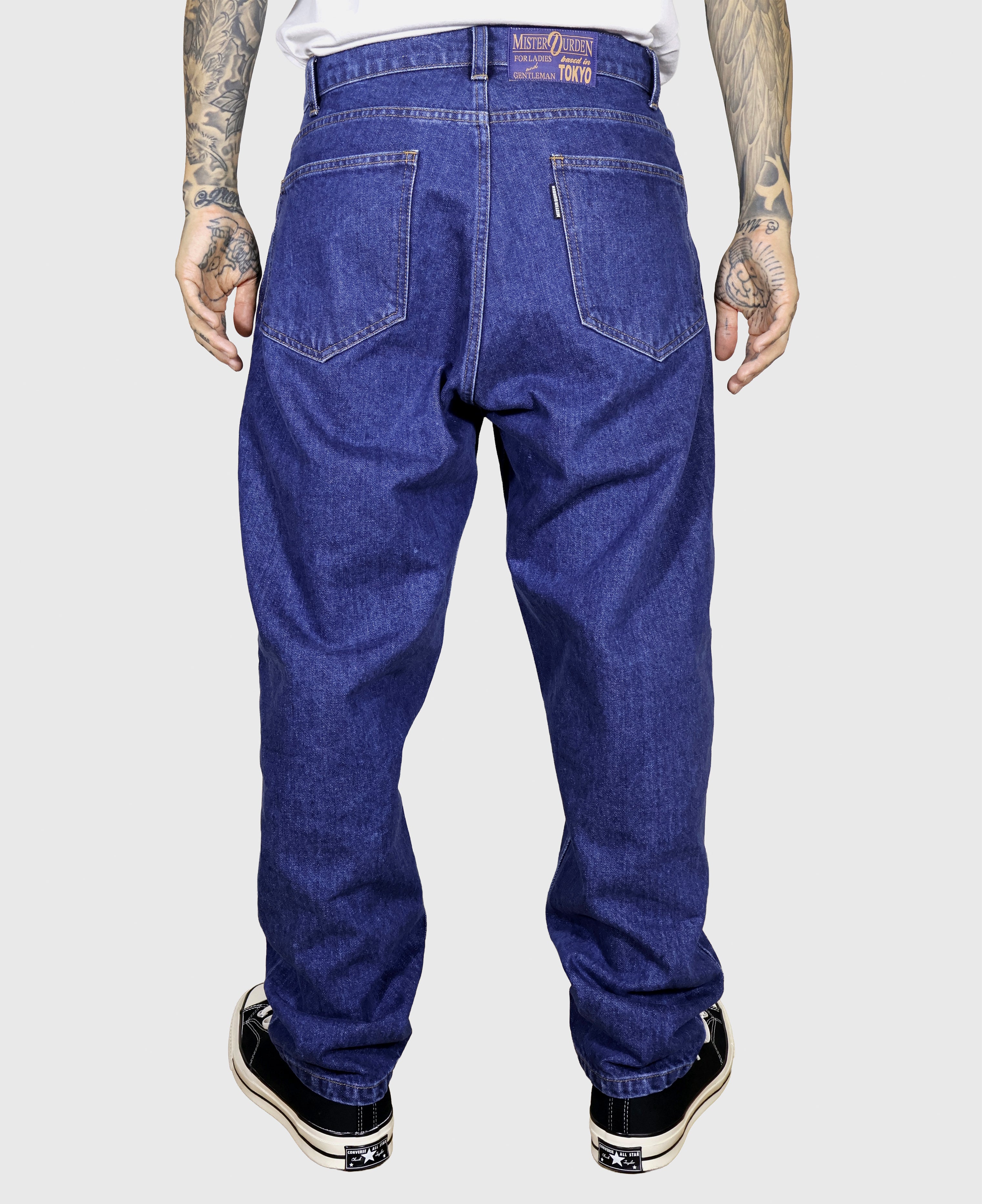 LOOSE DENIM PANTS. 14oz