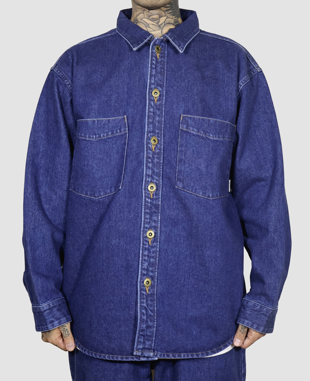 LOOSE DENIM SHIRT JACKET. 14oz