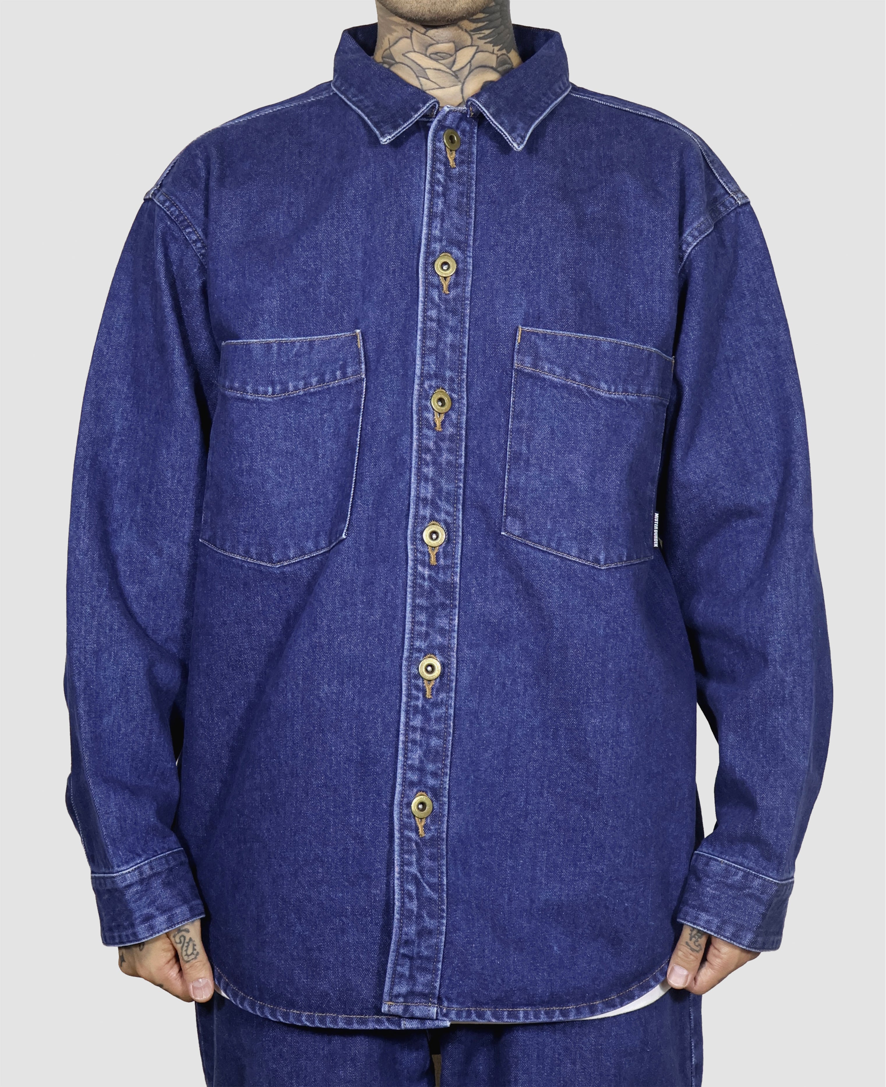 LOOSE DENIM SHIRT JACKET. 14oz