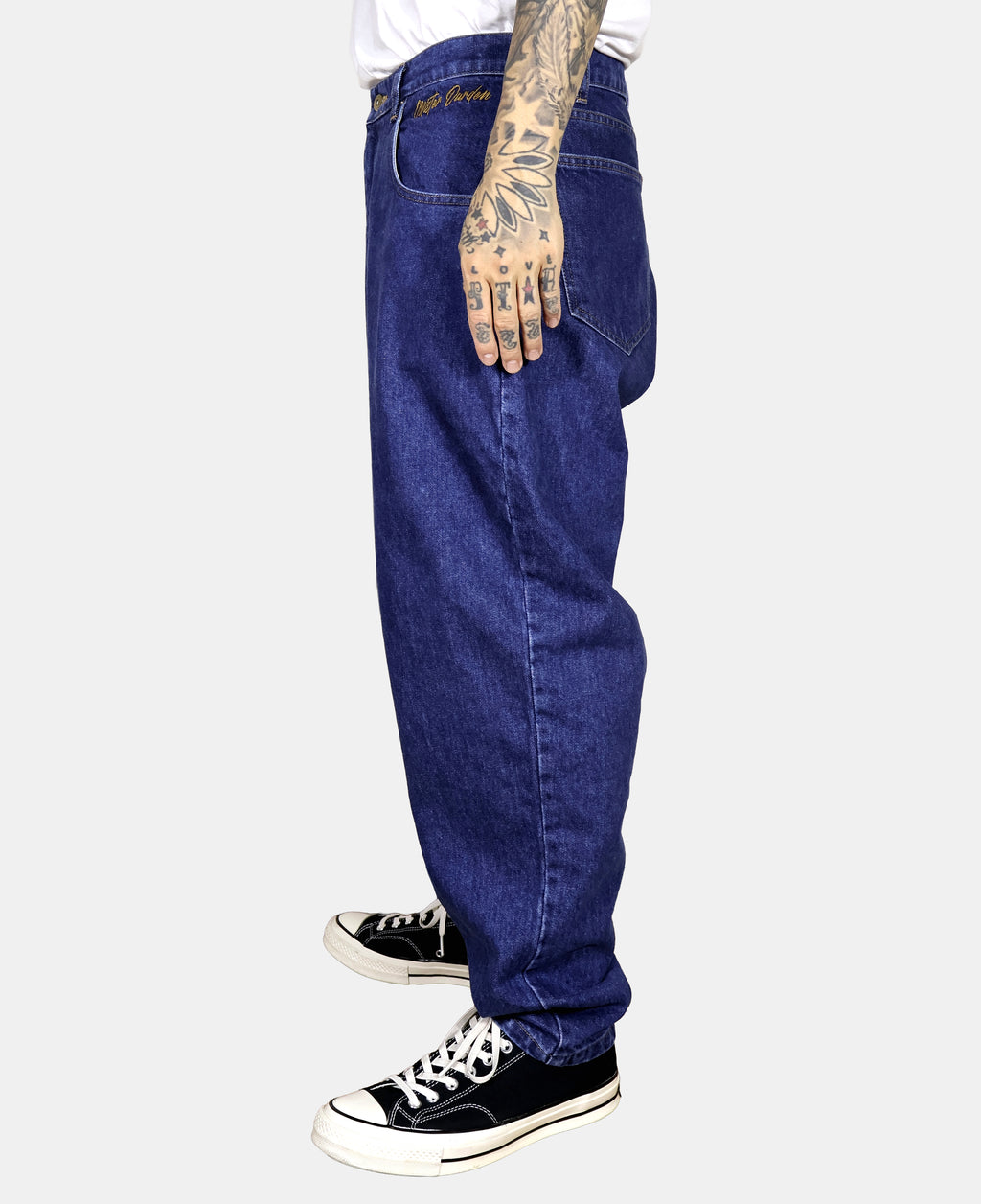 LOOSE DENIM PANTS. 14oz