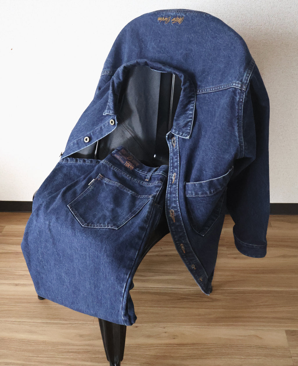 LOOSE DENIM PANTS. 14oz